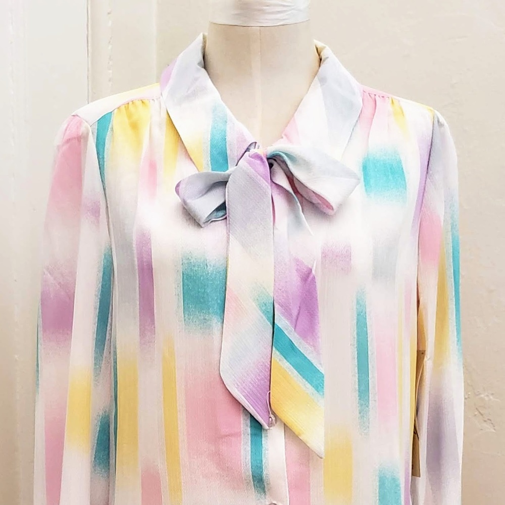 Host Pick! Vintage Tie-Neck Blouse